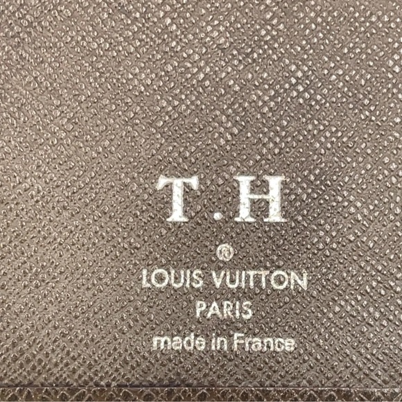 Auth Louis Vuitton Taiga Brown Portefeuille Brother  M61697 EUC DC IN PHOTO - Picture 16 of 16